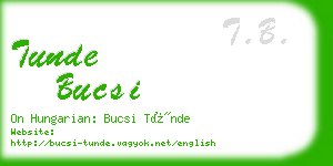 tunde bucsi business card